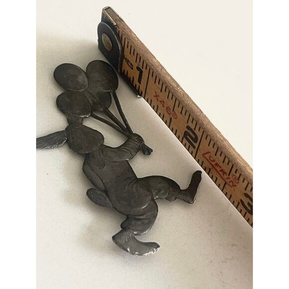 Wilhelm Schweizer, Bunny With Balloons, Pewter, Statue, Bavarian, ~ 250110-WH 05 - Picture 3 of 3